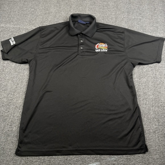 Blue Generation Other - Raising Canes Polo Shirt Men XL Black Uniform Employee Fry Cook Cashier One Love